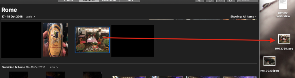 dragging a photo from Apple photos to desktop 