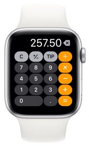 calculator app on Apple watch 